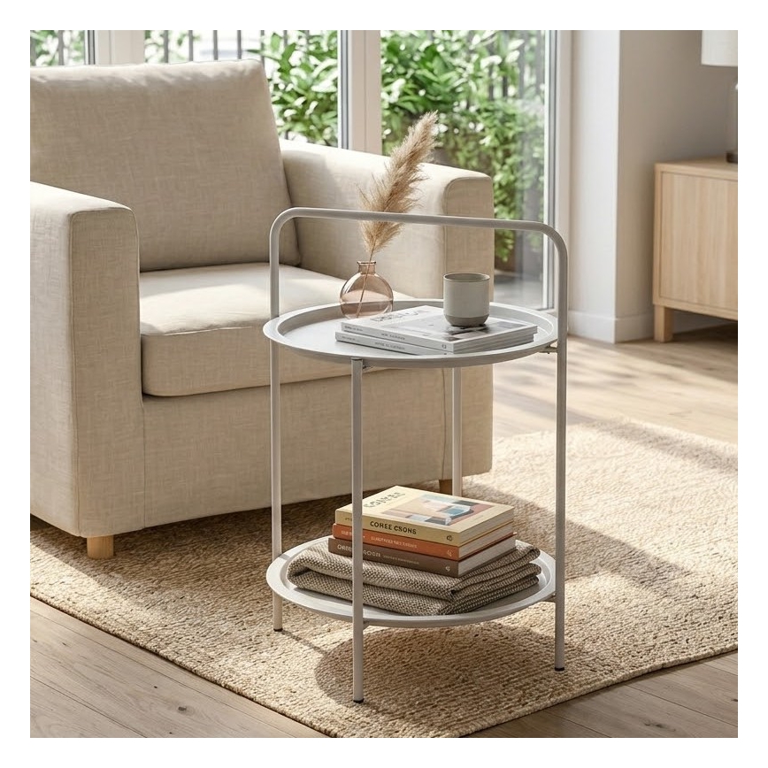 Table basse HAGE 50x66 cm blanche