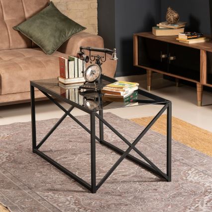 Table basse ILIOMAR 46,6x94 cm noir