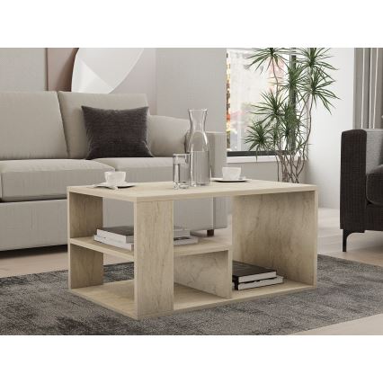 Table basse JELIO à décor marbre beige