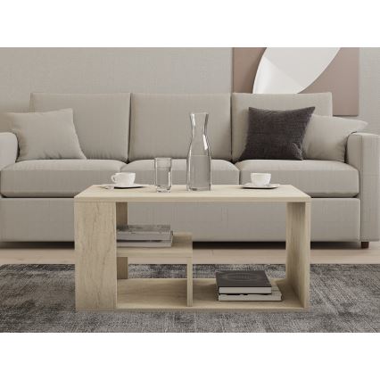 Table basse JELIO à décor marbre beige