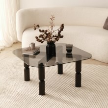Table basse KEI 40x80 cm marron/noir