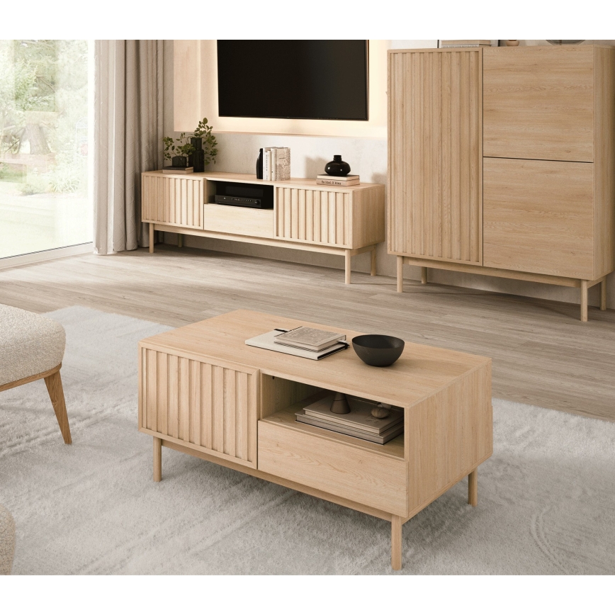 Table basse KIOTO 106x53 cm en chêne Cremona