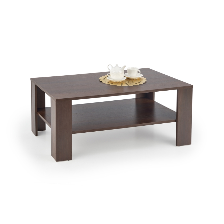 Table basse KWADRO 53x110 cm foncé noyer