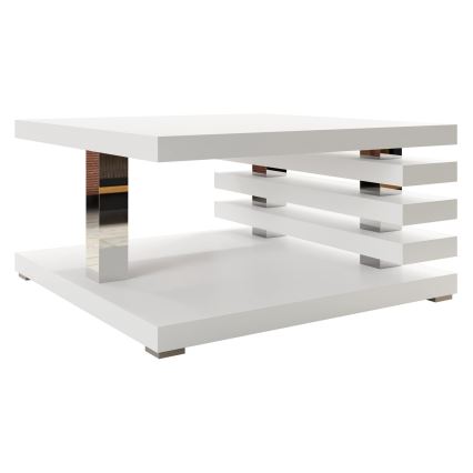 Table basse KYOTO 31x60 cm blanc mat