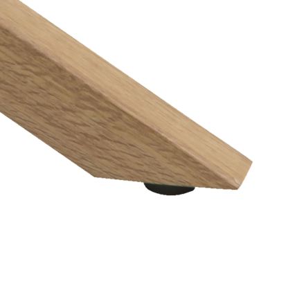 Table basse LUCA 82 cm verre transparent/chêne