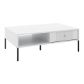 Table basse LUE 104 x 68 cm blanche/noire