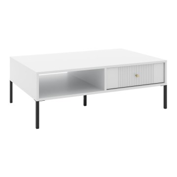 Table basse LUE 104 x 68 cm blanche/noire