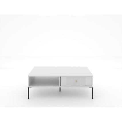 Table basse LUE 104 x 68 cm blanche/noire