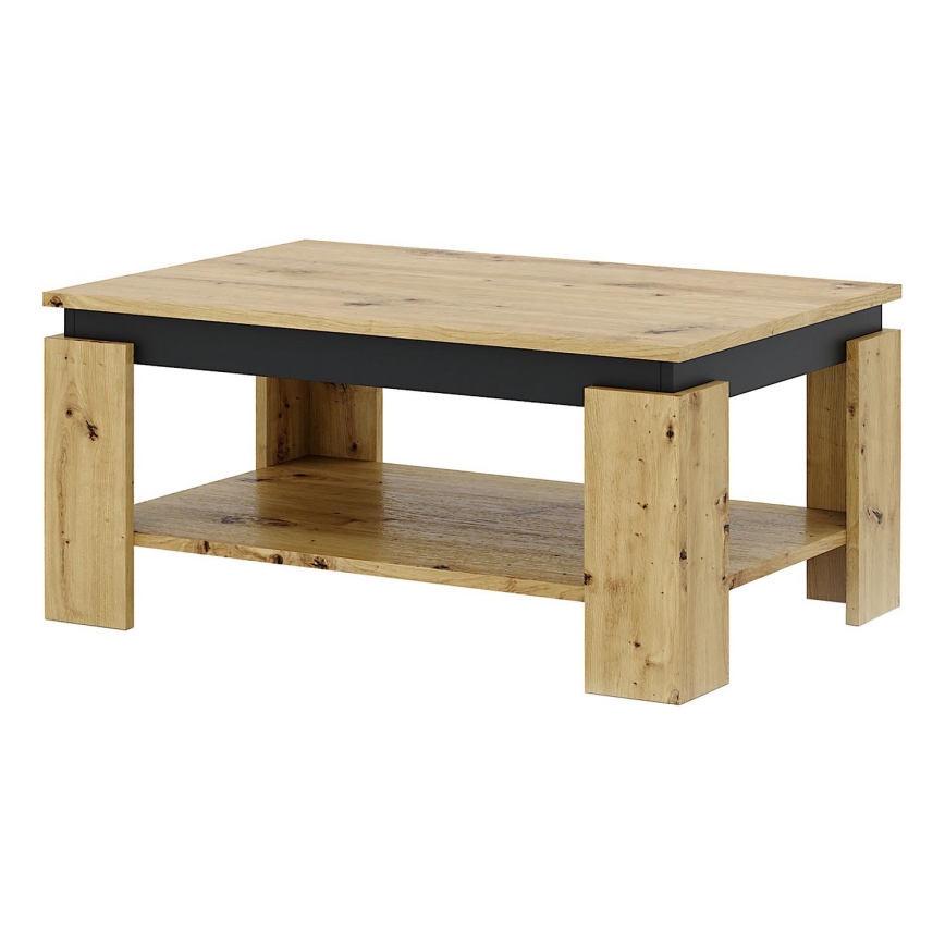 Table basse LUNO chêne artisan/noir