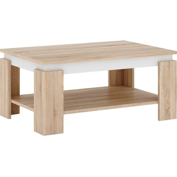 Table basse LUNO chêne Sonoma/blanc