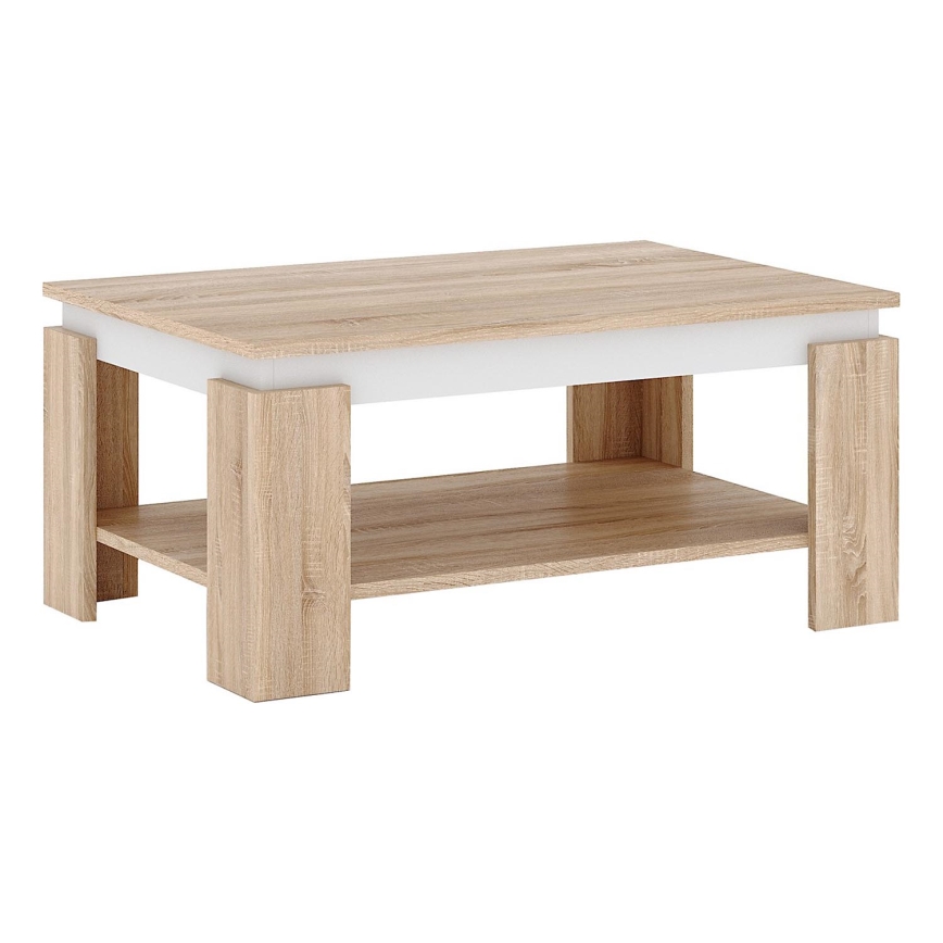 Table basse LUNO chêne Sonoma/blanc