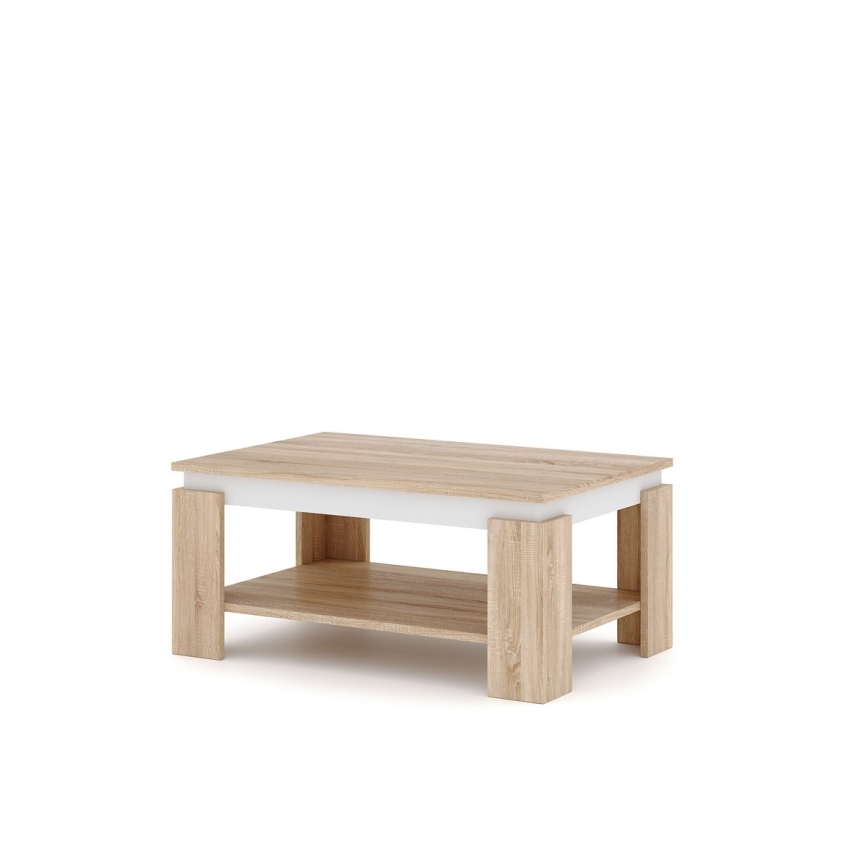 Table basse LUNO chêne Sonoma/blanc
