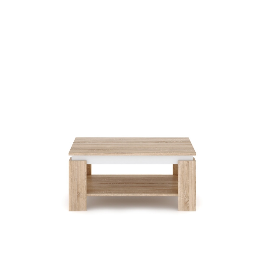 Table basse LUNO chêne Sonoma/blanc