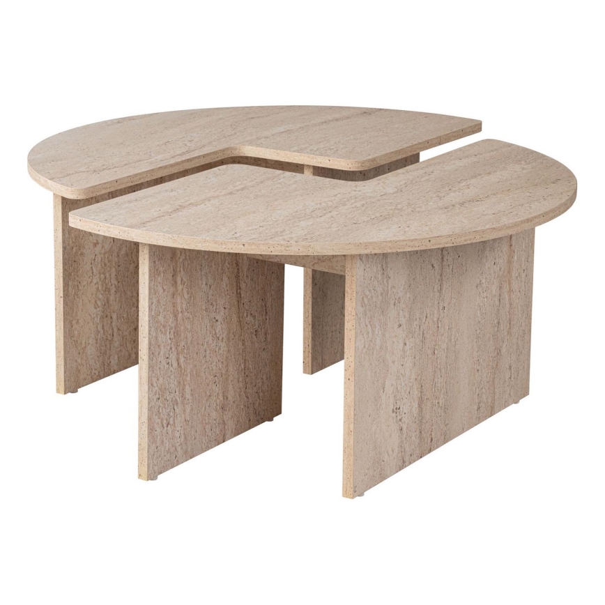 Table basse LUVIA décor marbre beige