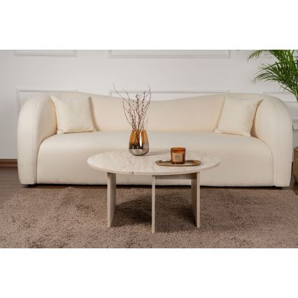 Table basse LUVIA décor marbre beige