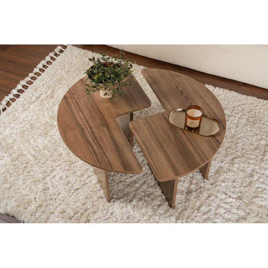 Table basse LUVIA en noyer