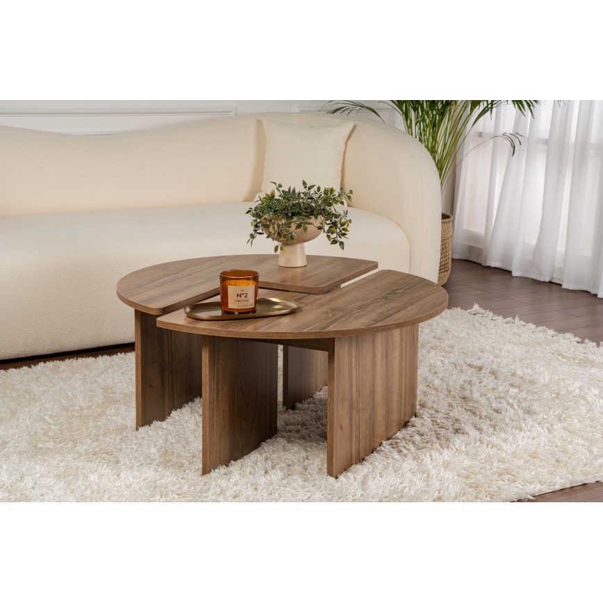 Table basse LUVIA en noyer