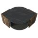 Table basse MARBEL 40x75 cm marron/noire