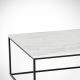 Table basse MARMO 43x75 cm noire/blanche
