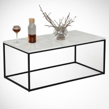 Table basse MARMO 43x95 cm noire/blanche