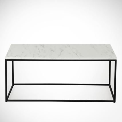 Table basse MARMO 43x95 cm noire/blanche