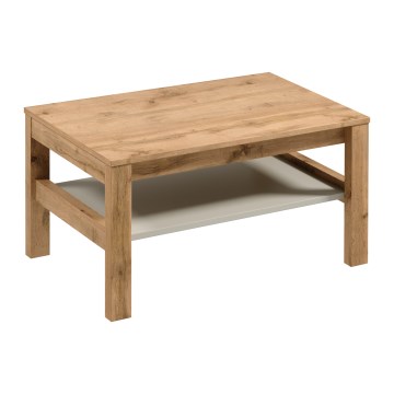 Table basse MENTA 90x45 cm chêne Wotan/gris