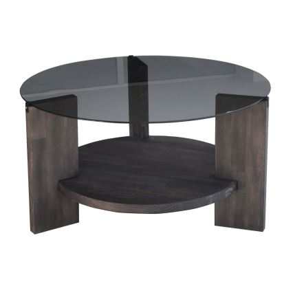 Table basse MONDO 40x75 cm pin/noir