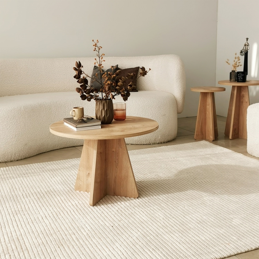 Table basse MUSHROOM 40x60 cm chêne saphir