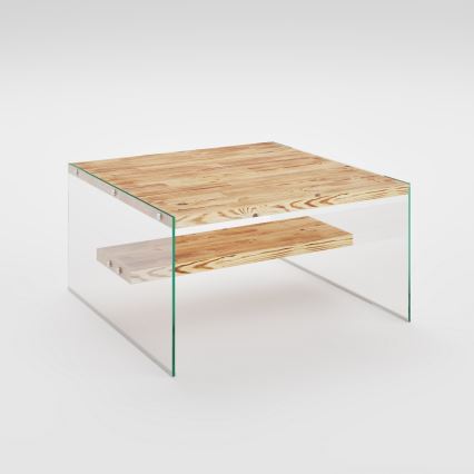 Table basse NIAGARA 40x75 cm pin/transparent