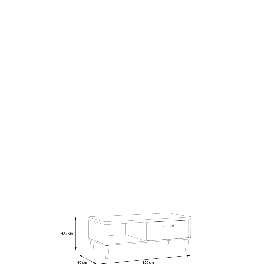 Table basse NOR marron/beige