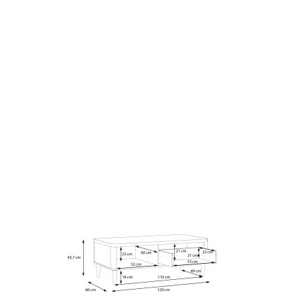 Table basse NOR marron/beige