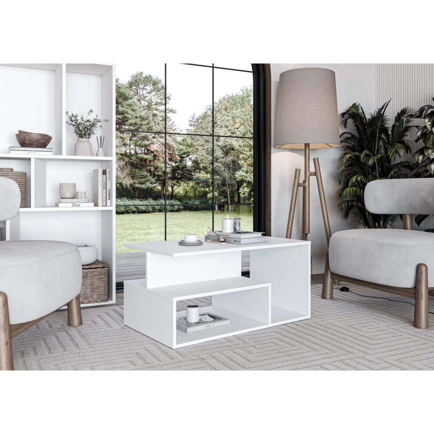 Table basse NOTE 90 x 51 cm blanche