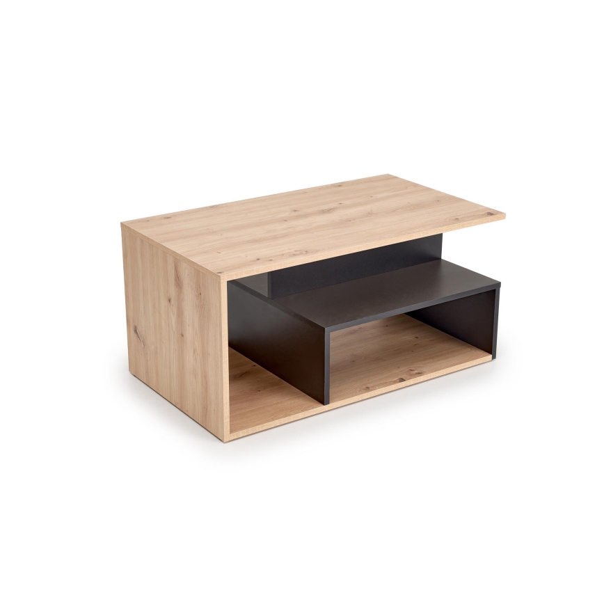 Table basse NOTE 90x51 cm noir/chêne artisan