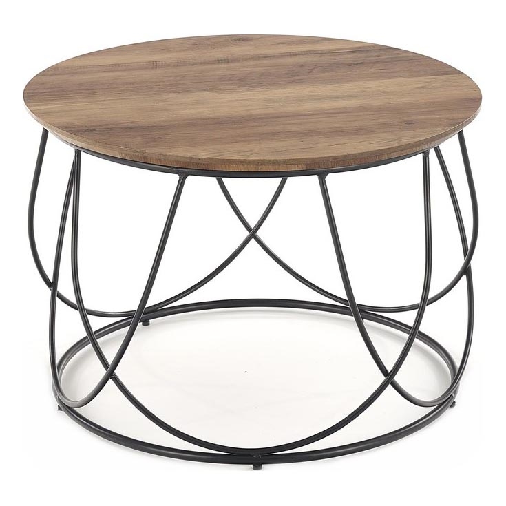 Table basse NUBIRA 41x60 cm noir/marron
