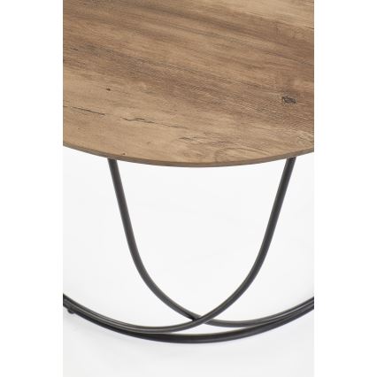 Table basse NUBIRA 41x60 cm noir/marron