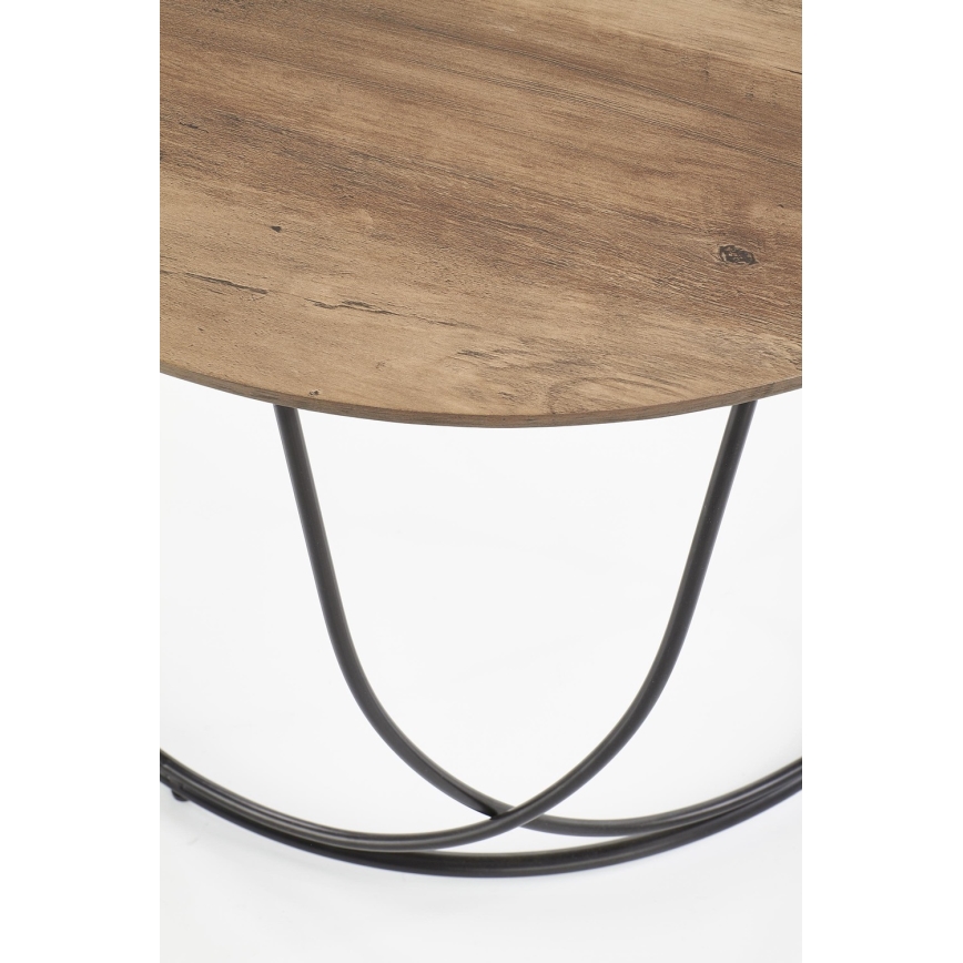 Table basse NUBIRA 41x60 cm noir/marron