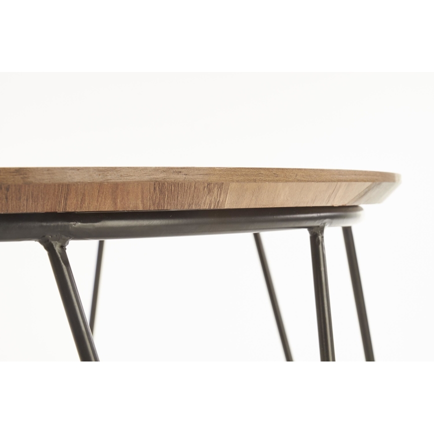 Table basse NUBIRA 41x60 cm noir/marron