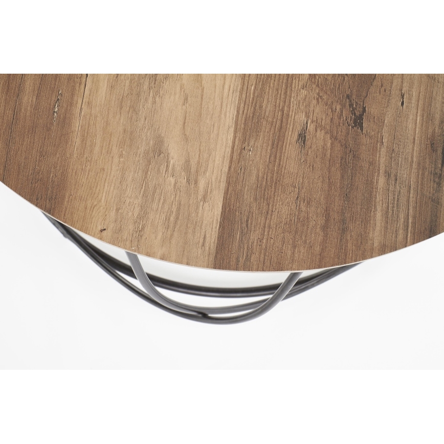 Table basse NUBIRA 41x60 cm noir/marron