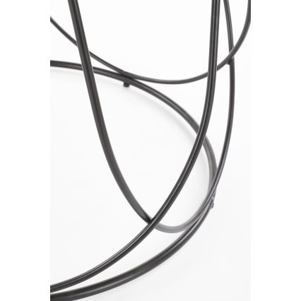Table basse NUBIRA 41x60 cm noir/marron