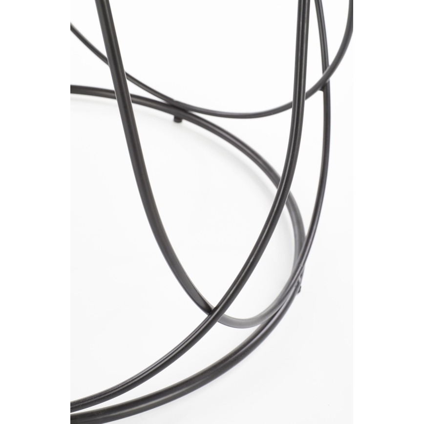 Table basse NUBIRA 41x60 cm noir/marron