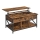 Table basse NYRO à plateau relevable, marron/noir