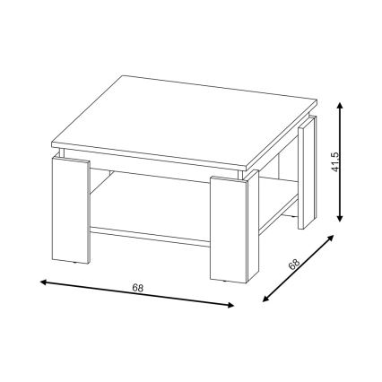 Table basse OLAF blanche/anthracite