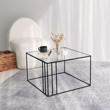 Table basse OUTLINE 36x55 cm noir/transparent