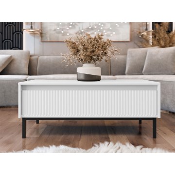 Table basse OZMI 40x100 cm blanche