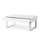 Table basse PAVO 45x110 cm blanc brillant
