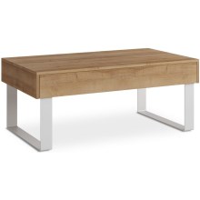 Table basse PAVO 45x110 cm chêne doré