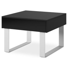 Table basse PAVO 45x63,5 cm noir brillant