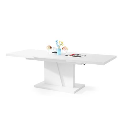 Table basse pliable avec couvercle relevable NINO blanc