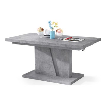 Table basse pliable avec couvercle relevable NINO gris