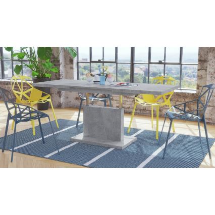 Table basse pliable avec couvercle relevable NINO gris